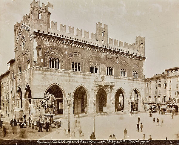 The Municipal Palace called the Gothic in Piazza Cavalli in Piacenza