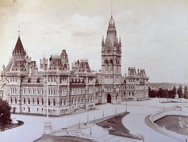 The Neogothic Parliament building in Ottawa, Canada