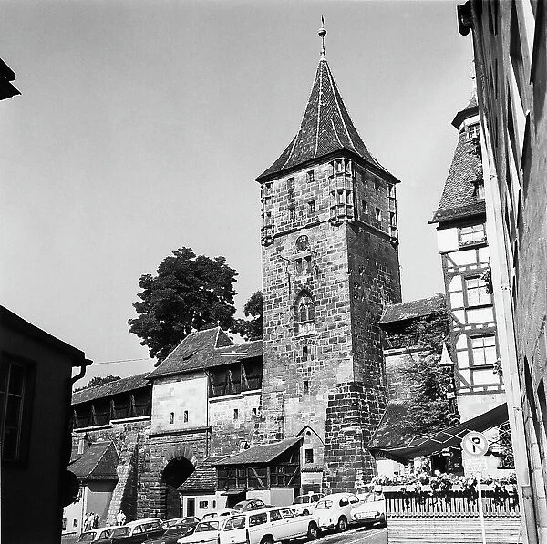 An old building with a tower in Nuremberg