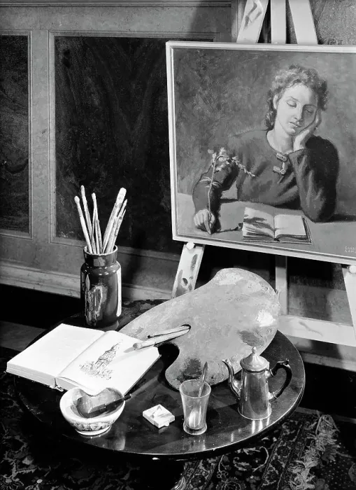 Framed Print : A painter's studio