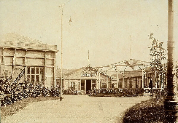 Pavillion of 'Zola' restaurant, during the International Exhibition of Genoa of 1892