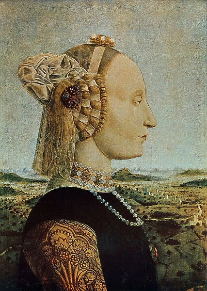 Portrait of Battista Sforza; painting by Piero della Francesca. Uffizi Gallery, Florence