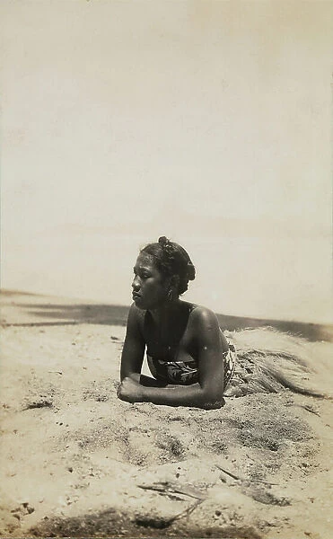 Portrait of a woman from Tahiti