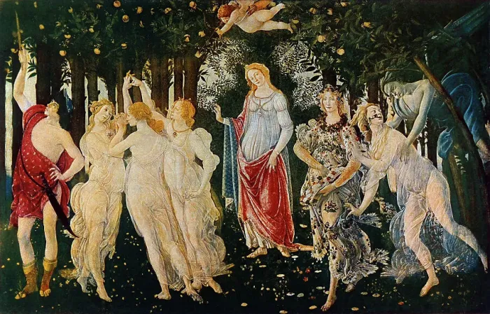 Framed Print : Primavera; work of Sandro Botticelli. Uffizi Gallery, Florence Framed Print : Primavera; work of Sandro Botticelli. Uffizi Gallery, Florence