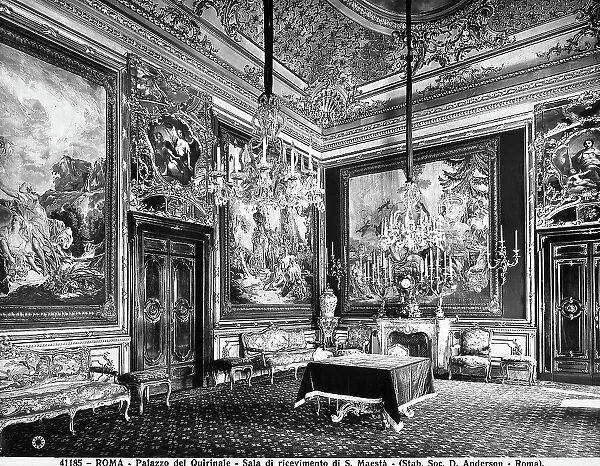 The reception hall in the Quirinal Palace, Rome