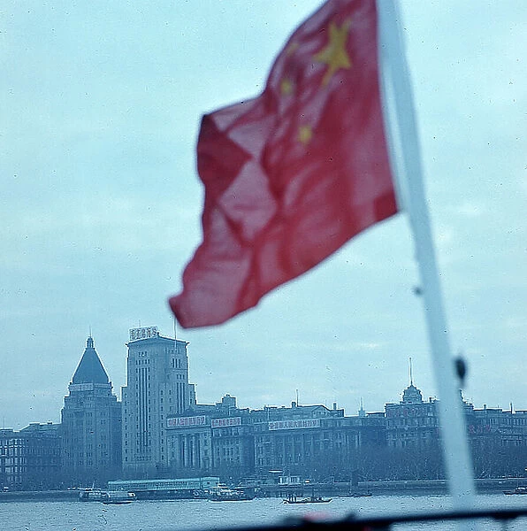 Shanghai. Chinese flag