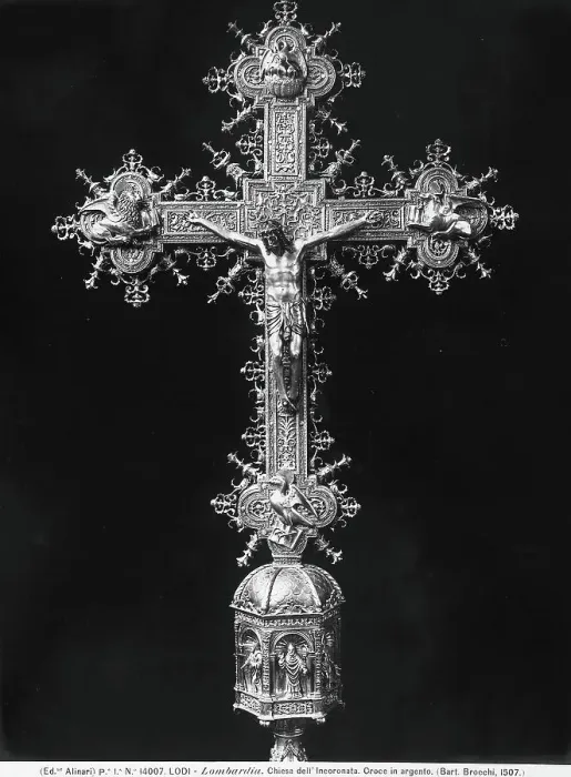 Framed Print : Silver Cross (front), work of Brocchi, Church of the Incoronata in Lodi Framed Print : Silver Cross (front), work of Brocchi, Church of the Incoronata in Lodi