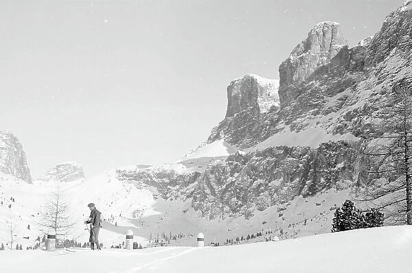 Snowy mountain landscape, Cortina d'Ampezzo