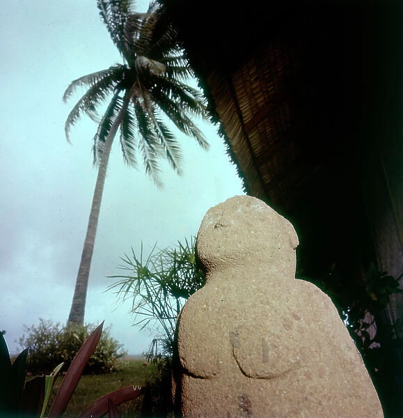 Society Islands. Windward Islands. Tahiti. Small 'tiki' stone gods family