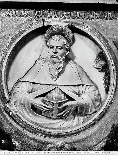 St. Jerome. Tondo belonging to the shrine of the Holy Lance, displayed in the Museo Petriano, Vatican City