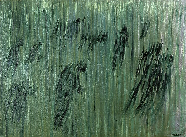 States of mind, those who remain, painting, Umberto Boccioni (1882-1916), formerly in the Civico Museo d'Arte Contemporanea di Palazzo Reale, now in the Museum of Twentieth Century (Museo del Novecento), Milan