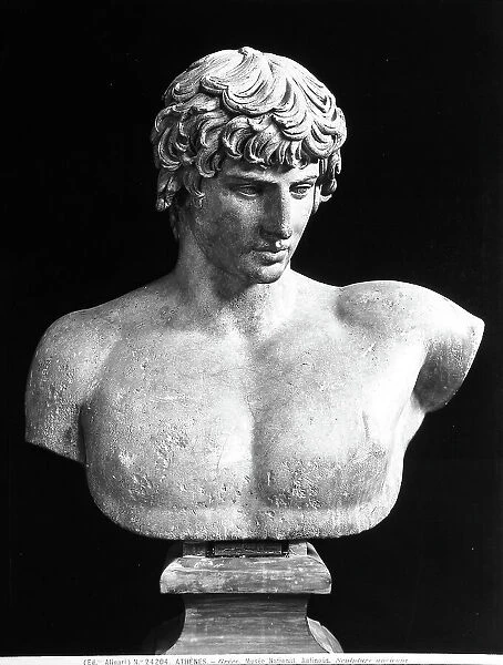Statue of Antinoos, youth beloved by the Emperor Hadrian. National Museum, Athens