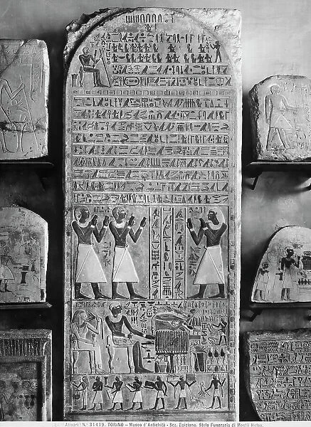 Stele of the Pharaoh Mentuhotep, in the Museo Egizio, Turin