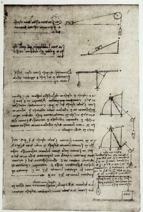 Framed Print : Study of weights, drawing by Leonardo da Vinci, taken from the Arundel Manuscript 263, c.7r, preserved in the British Museum, London Framed Print : Study of weights, drawing by Leonardo da Vinci, taken from the Arundel Manuscript 263, c.7r, preserved in the British Museum, London