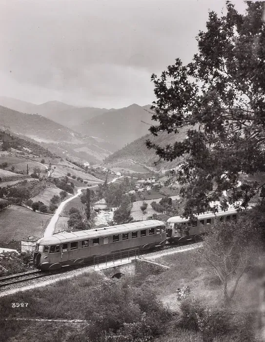 Framed Print : Train in a mountain landscape Framed Print : Train in a mountain landscape