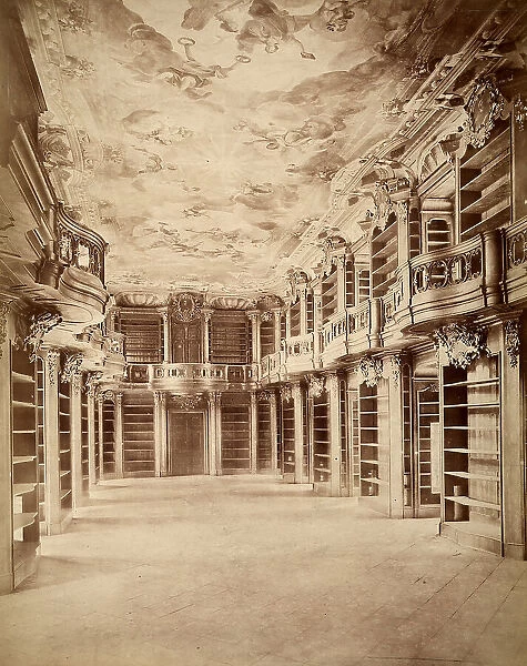 Vienna during the Austrian-Hungarian Empire: interiors of the University Library