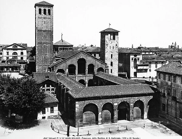 View of the Basilica of S. Ambrogio, Milan