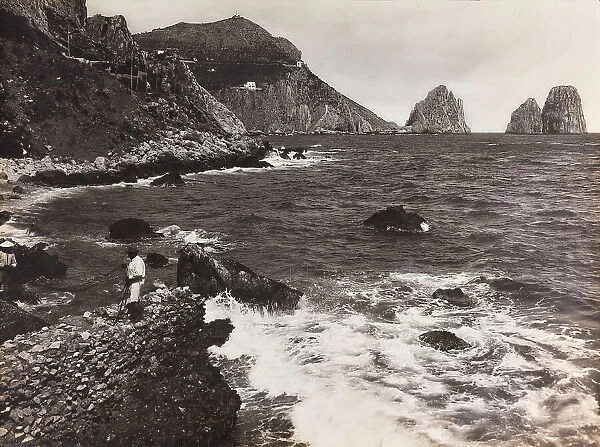 View of Capri with the faraglioni