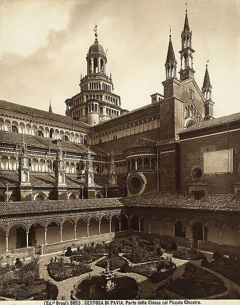 View of the Charterhouse of Pavia with the Small Cloister