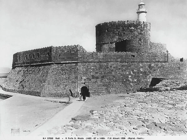 View of the Fortress of St. Nicholas in Rhodes