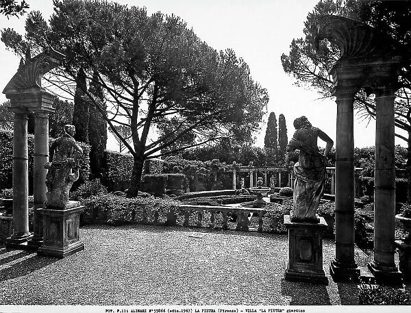 View of the garden of Villa Incontri-Acton (or La Pietra) in the environs of Florence, designed on eighteenth century models by Arthur Acton in 1904