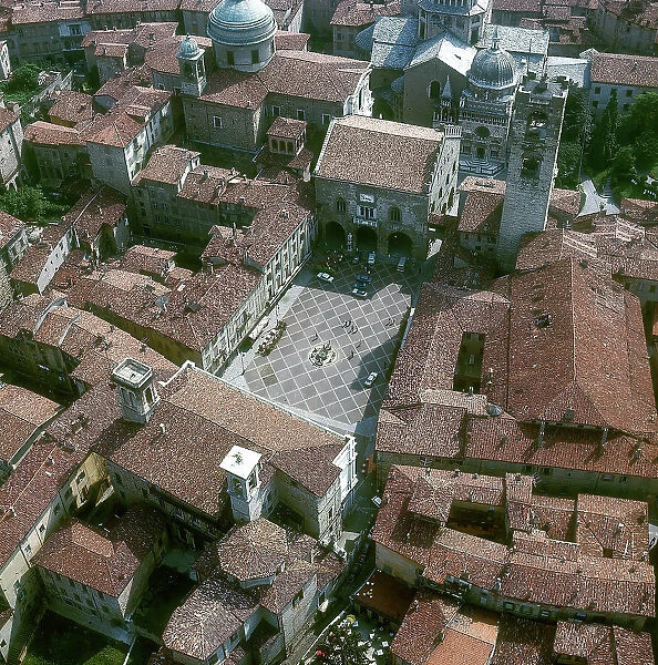 View of down town in Bergamo 'alta'
