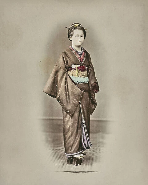 Young japanese woman in traditional clothes