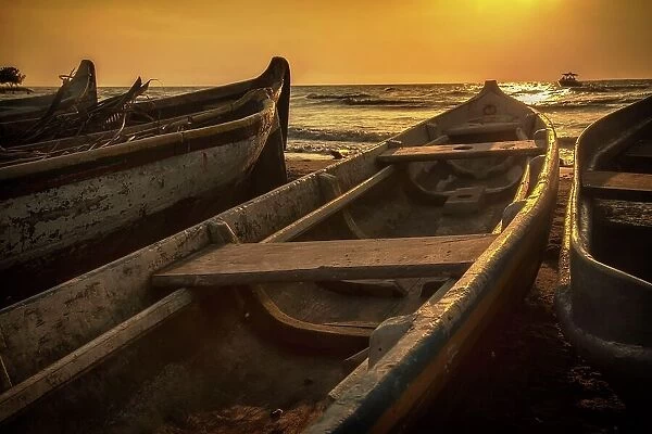 Colombia, Sucre, fishing boats in Tolu