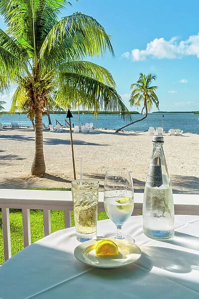 Florida, South Florida, The Keys, Islamorada, drinks at Pierre's Restaurant