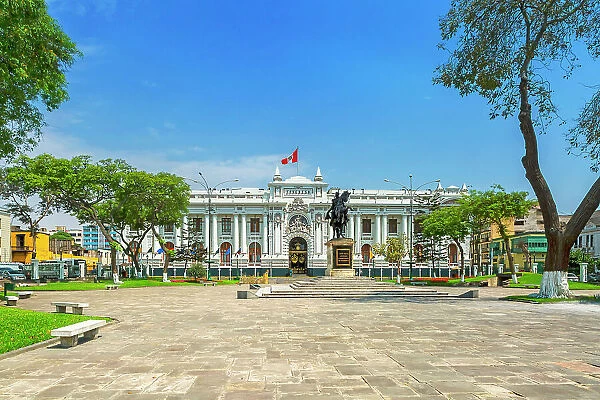 Peru, Lima, Congress Building and square