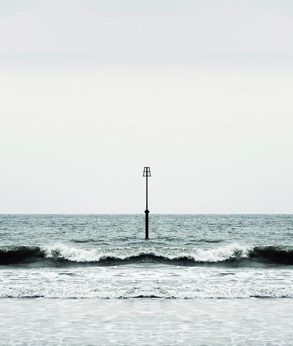 Framed Print : Beacon and Ocean Waves Print