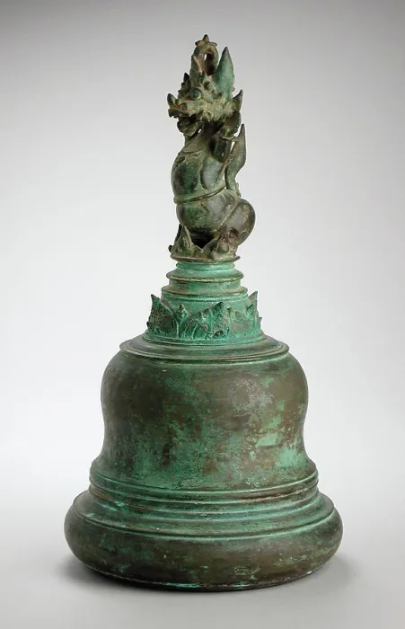 Framed Print : Print of Eastern Java Bell with Lion, 13th century Copper alloy Framed Print : Print of Eastern Java Bell with Lion, 13th century Copper alloy