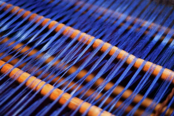 Framed Print : Blue Thread Weaving Print Framed Print : Blue Thread Weaving Print