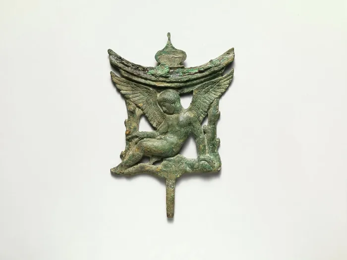 Framed Print : Bronze Print of a 4th century B.C. Greek Mirror Support Framed Print : Bronze Print of a 4th century B.C. Greek Mirror Support