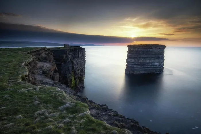 Framed Print : Cliffs of Downpatrick Head Print - Sunset Scene Framed Print : Cliffs of Downpatrick Head Print - Sunset Scene