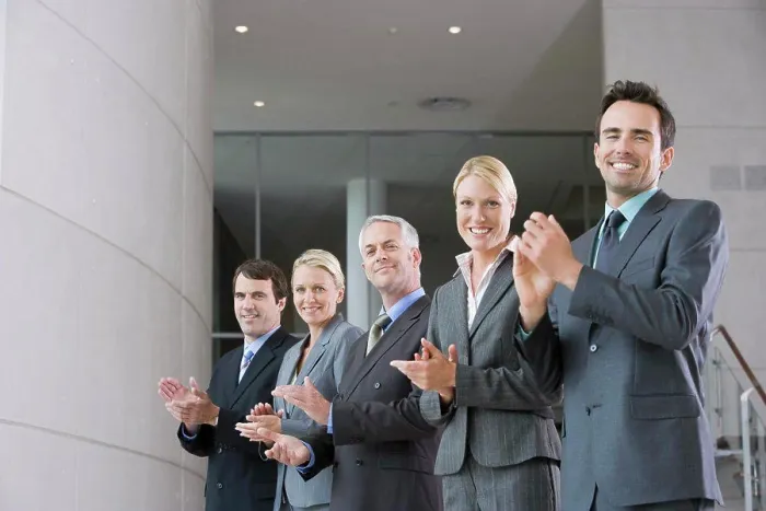 Framed Print : Colleagues Clapping Print Framed Print : Colleagues Clapping Print