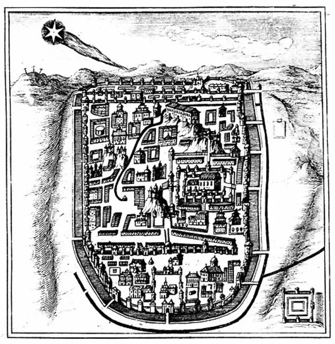 Framed Print : Comet Print of 66 AD over Jerusalem Framed Print : Comet Print of 66 AD over Jerusalem