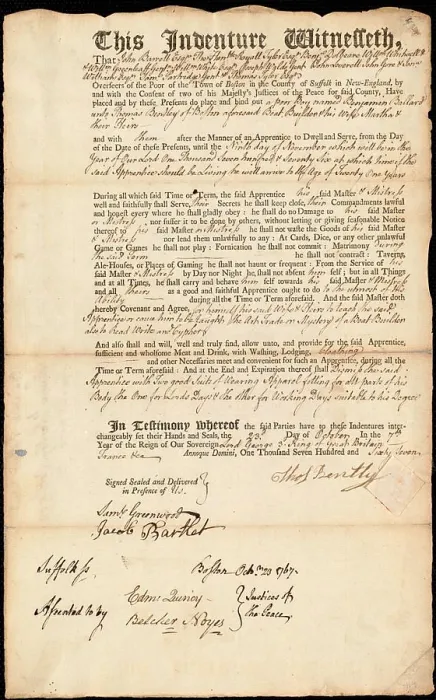 Framed Print : Document of Indenture Print: Benjamin Ballard Framed Print : Document of Indenture Print: Benjamin Ballard