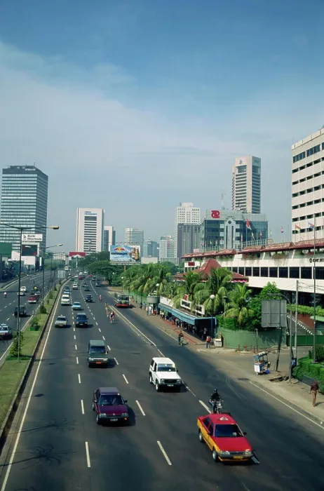 Framed Print : Jalan Thamrin Print, Jakarta Skyline Framed Print : Jalan Thamrin Print, Jakarta Skyline
