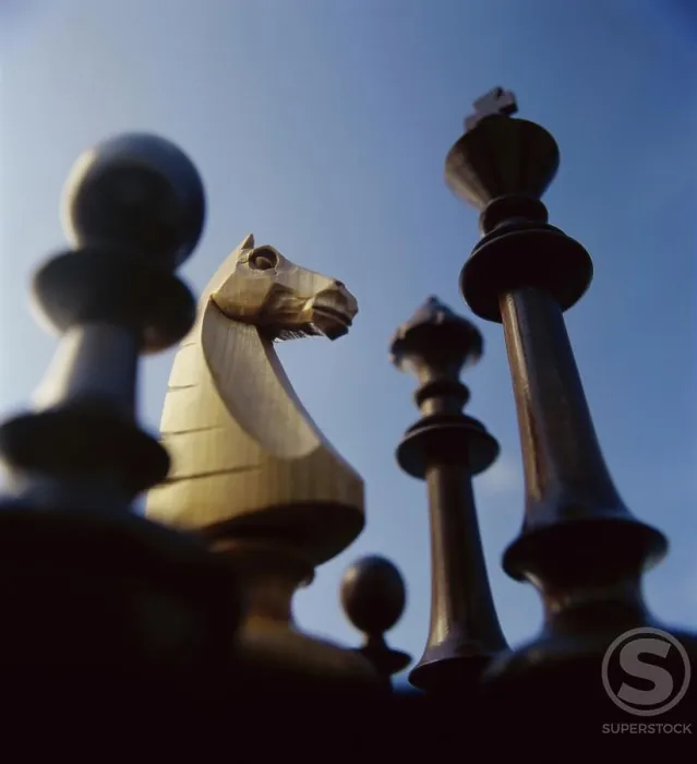 Framed Print : Low Angle View Chess Pieces Print