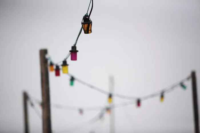 Framed Print : Multicoloured String of Electric Lights Print Framed Print : Multicoloured String of Electric Lights Print