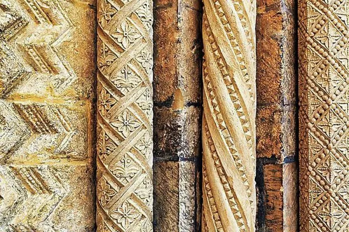 Framed Print : Ornate Columns Print, Close-up Medieval Stonework Framed Print : Ornate Columns Print, Close-up Medieval Stonework