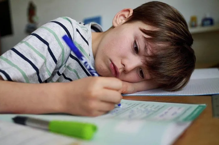 Framed Print : Homework Print of a Young Boy Framed Print : Homework Print of a Young Boy