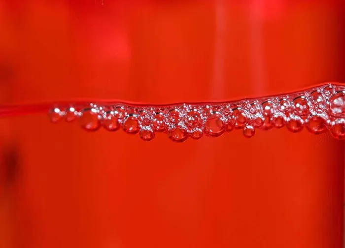 Framed Print : Red Detergent Bubbles Print
