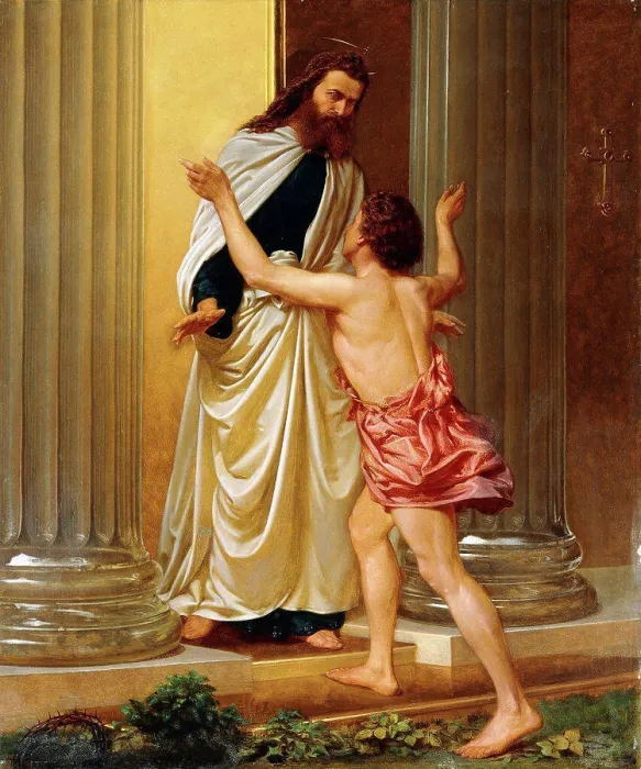 Framed Print : Print of The Return, an oil on canvas depiction Framed Print : Print of The Return, an oil on canvas depiction