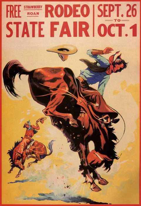 Framed Print : Rodeo at State Fair Print Framed Print : Rodeo at State Fair Print