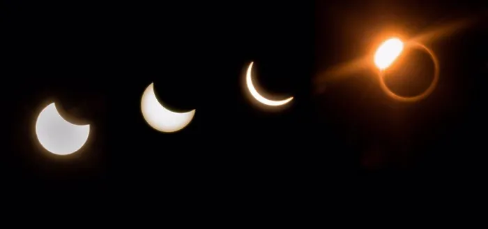 Framed Print : Solar Eclipse Print 2017 Four-Stage Image Framed Print : Solar Eclipse Print 2017 Four-Stage Image