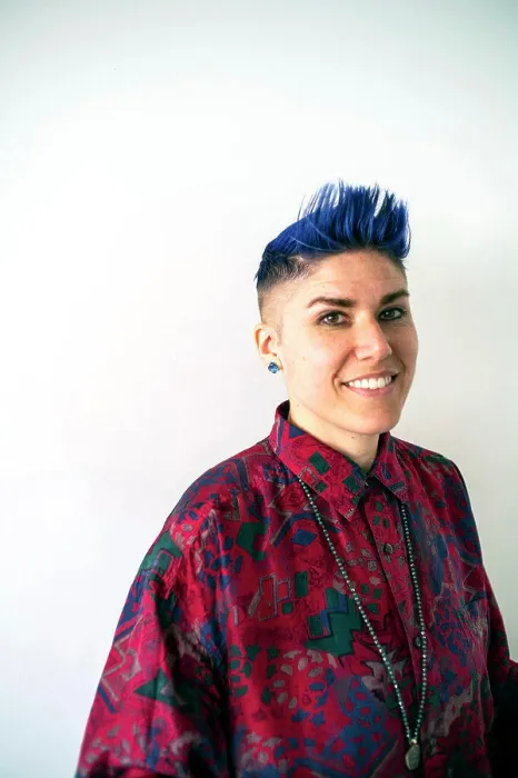 Framed Print : Non-binary person studio portrait print Framed Print : Non-binary person studio portrait print