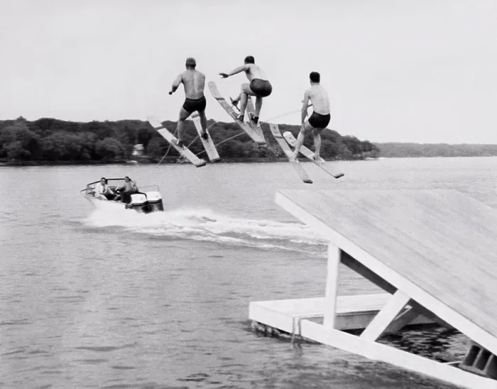 Framed Print : United States Print: c. 1956 Water Ski Show Framed Print : United States Print: c. 1956 Water Ski Show