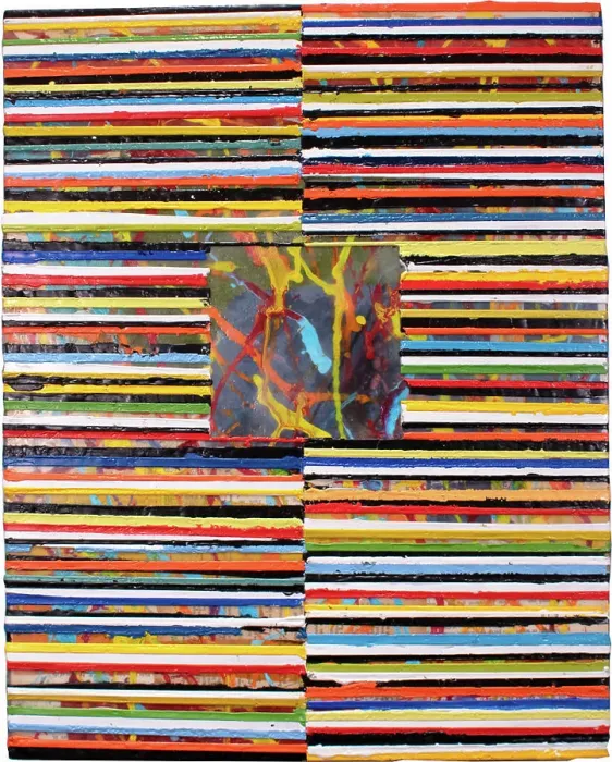 Framed Print : Encaustic and Collage Print Framed Print : Encaustic and Collage Print